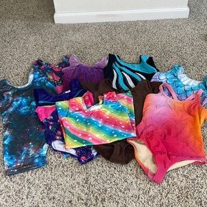 LOT OF 3 Leotards and 7 Biketards Like New !